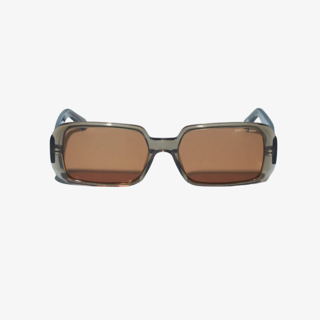 Luca Transparent Teal Square Sunglasses